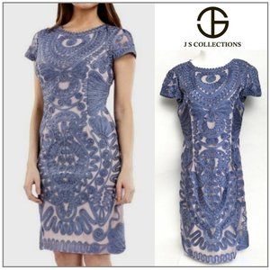 JS Collections Women's Indigo Soutache Dress